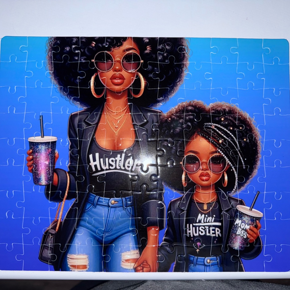 Stylish Mother & Daughter Puzzle - “Hustler / Mini Hustler” -